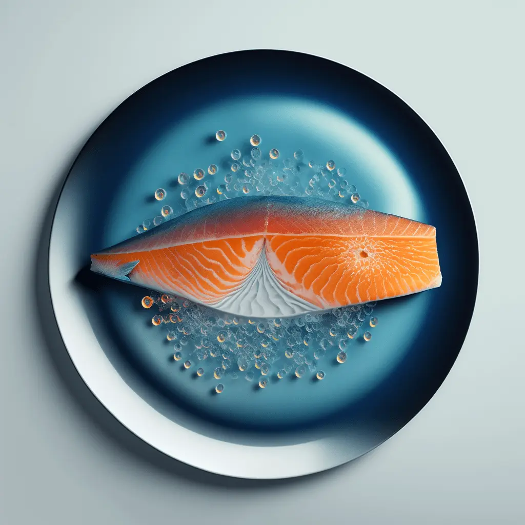 Roher Lachs auf einem Teller