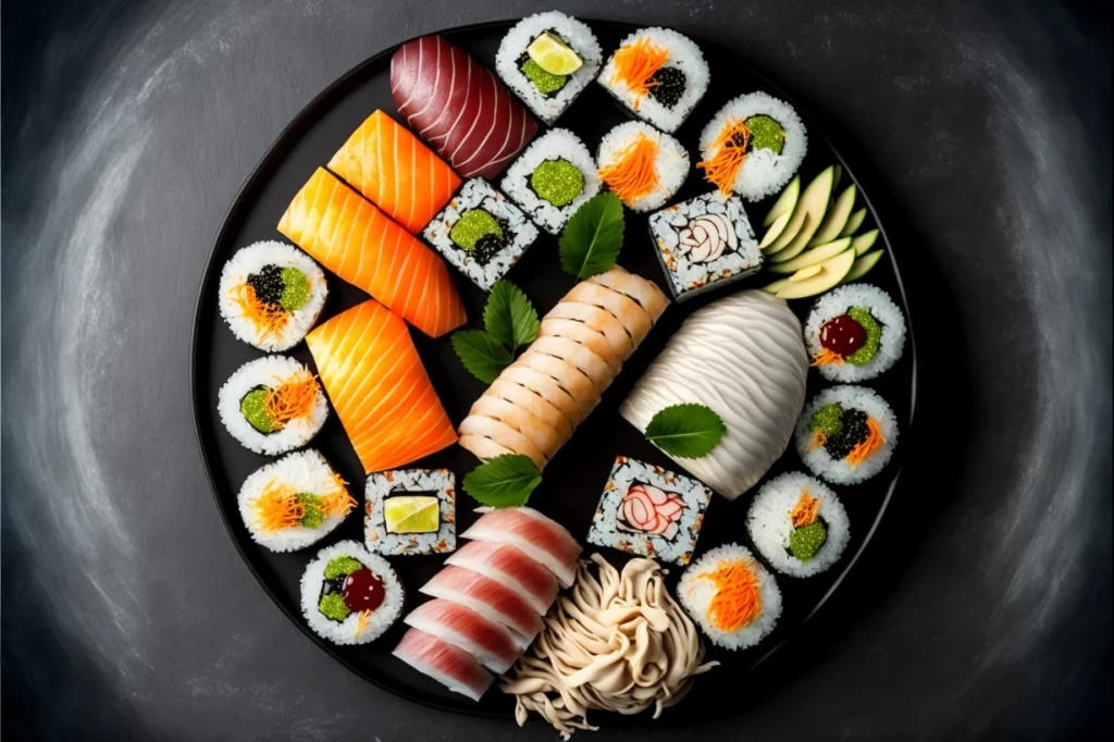 Sushi Varianten mit Beilagen